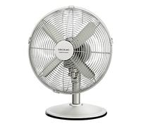 Cecotec Ventilateur de bureau EnergySilence 610 SteelDesk avec 40 W et finition acier, 12 pouces, 3 vitesses, oscillation, silencieux, hauteur réglable, 4 pales et sécurité maximale,