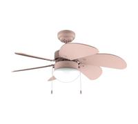 Cecotec Ventilateur de Plafond 50W EnergySilence Aero 3600 Vision Full Pink | 3 Vitesses, 6 Pales Réversibles, Diamètre de 36 Pouces (92 cm), Lampe Intégrée, Ampoule Non Incluse, Commande par Chaîne