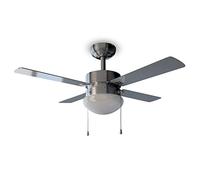 Cecotec Ventilateur de plafond avec Lampe EnergySilence Aero 450. 50 W, Diamètre de 106 cm (42") avec 4 Pales réversibles, 3 Vitesses, Chaîne de contrôle, Fonction Été/Hiver