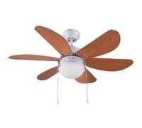 Cecotec Ventilateur de plafond EnergySilence Aero 360 50 W, Ø 91 cm, 6 pales réversibles, Blanc/Bois