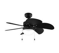 Cecotec - Ventilateur de Plafond avec Lumière EnergySilence Aero 3600 Vision Full Black - 50 W, Diamètre 91 cm, Ampoule non Incluse, 3 vitesses, 6 Pales, Mode Été/Hiver, Design Élégant