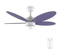 Cecotec Ventilateur de Plafond avec Lumière EnergySilence Aero 4260 Pourpre: 40 W Moteur DC Diamètre 42"" avec 5 Pales Réversibles