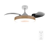 Cecotec - Ventilateur de Plafond avec Lumière EnergySilence Aero 4280 Invisible LightWood - 65 W, Diamètre 106 cm, Lampe LED, Télécommande, 6 Vitesses et Minuterie, Mode Été/Hiver