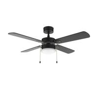 Cecotec - Ventilateur de Plafond avec Lumière EnergySilence Aero 450 FullBlack - 50 W, Diamètre 106 cm, Lampe Intégrée, 3 Vitesses, 4 Pales Réversibles, Mode Été, Hiver