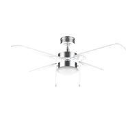 Cecotec - Ventilateur de Plafond avec Lumière EnergySilence Aero 450 IronWhite - 50 W, Diamètre 106 cm, 3 Vitesses, 4 Pales Réversibles, Mode Été/Hiver