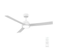 Cecotec Ventilateur de Plafond avec Lumière EnergySilence Aero 452 QuickSnap White. 30W, Moteur DC, Diamètre 52" (132cm), 3 Pales, 3 Tons LED, Télécommande, Minuterie, Montage Rapide en un Clic