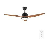Cecotec - Ventilateur de Plafond avec Lumière EnergySilence Aero 5250 BlackWood - 62 W, Diamètre 122 cm, 3 Pales, Télécommande, 3 Vitesses et Minuterie, Mode Été/Hiver
