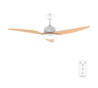 Cecotec - Ventilateur de Plafond avec Lumière EnergySilence Aero 5250 LightWood - 62 W, Diamètre 122 cm, LED 18 W et Télécommande, 3 Vitesses et Minuterie 8 Heures, 3 Pales, Mode Été/Hiver