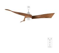 Cecotec - Ventilateur de Plafond avec Lumière EnergySilence Aero 5280 DarkWood - 40 W, Diamètre 132 cm, LED 18 W et Télécommande, Minuterie 8 Heures, 6 Vitesses, Été/Hiver