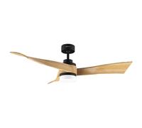 Cecotec - Ventilateur de Plafond avec Lumière EnergySilence Aero 5285 LightWood - 40 W, Diamètre 132 cm, LED 18 W, Minuterie, 6 Vitesses, Mode Été/Hiver