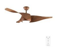 Cecotec - Ventilateur de Plafond avec Lumière EnergySilence Aero 5290 BlackWood - 40 W, Diamètre 132 cm, 3 Pales, LED 18 W, Minuterie 8 Heures et 6 Vitesses Mode Été/Hiver, Design Élégant