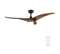 Cecotec - Ventilateur de Plafond avec Lumière EnergySilence Aero 5295 DarkWood - 40 W, Diamètre 137 cm, 3 Pales, LED 15 W et Télécommande, Minuterie, Mode Été/Hiver