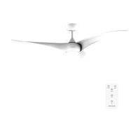 Cecotec Ventilateur De Plafond Avec Lumière EnergySilence Aero 5295 White. 40 W, Diamètre 137 cm, 3 Pales, LED 15 W et Télécommande, Minuterie, Mode Été/Hiver