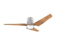 Cecotec Ventilateur de Plafond avec Lumière EnergySilence Aero 5330 JellyFrisbee White. 25W, Moteur DC, Diamètre 52" (132cm), 3 Pales, 3 Tons LED, Télécommande, Minuterie et 6 Vitesses