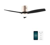 Cecotec - Ventilateur de Plafond avec Lumière EnergySilence Aero 5600 Aqua GoldBlack Connected - 40 W, 6 Vitesses, Diamètre 132