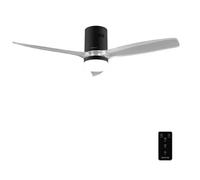 Cecotec Ventilateur de Plafond avec Lumière EnergySilence Aero 5650 Black&Transparent. 40W, Moteur DC, Diamètre 52"" (132cm)