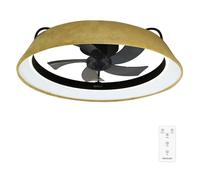 Cecotec Ventilateur De Plafond Avec Lumière EnergySilence LampAero 600 Green Design. 20 W, Diamètre 60 cm, Lampe LED, Télécommande, 3 Vitesses et 5 Pales, Mode Été/Hiver