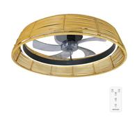 Cecotec - Ventilateur de Plafond avec Lumière EnergySilence LampAero 600 Natural Design - 20 W Diamètre 43 cm Lampe LED