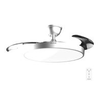 Cecotec Ventilateur de Plafond avec Lumière et Pales Rétractables EnergySilence Aero 300 Air Invisible Silver. 30W Moteur DC