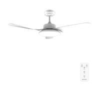 Cecotec Ventilateur de Plafond avec Lumière et Télécommande de 43" EnergySilence Aero 5240 Light White. Moteur DC 40W, 3 Pales, LED 3 Tons, Minuterie Programmable, 6 Vitesses, Mode Hiver/Été