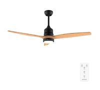 Cecotec Ventilateur de plafond EnergySilence Aero 5230 52" DC 40W 3 pales LED Télécommande Bois/Noir