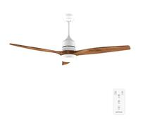 Cecotec Ventilateur de plafond EnergySilence Aero 5230 52" DC 40W LED Télécommande Blanc&BlackWood