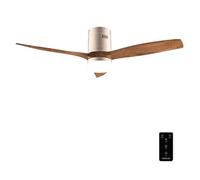 Cecotec Ventilateur de plafond EnergySilence Aero 5600 Classic 52" DC 40W LED Télécommande Or/Bois