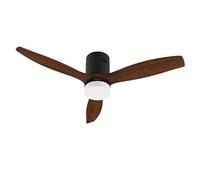 Cecotec Ventilateur de Plafond avec Lumière et Wifi EnergySilence Aero 5600 Noir Aqua Connecté. 40 W, 52" avec 3 lames, télécommande, protection IP44, mode hiver-été, minuterie