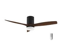 Cecotec Ventilateur de Plafond avec Lumière LED Energysilence Aero 5600 Classic Black. 40W, Moteur DC, Diamètre 132 cm, 3 Pales, LED 18W, Minuteur, 6 Vitesses, Télécommande, Fonction Été/Hiver
