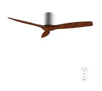 Cecotec Ventilateur de Plafond avec Télécommande de 52" EnergySilence 5400 Classic Iron&DarkWood. Moteur DC 40W, 3 Pales, 6 Vitesses, Minuterie jusqu'à 8h, Mode Hiver/Été