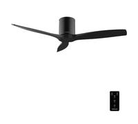 Cecotec Ventilateur de Plafond avec Télécommande de 52" EnergySilence Aero 5400 Classic Black&Black. Moteur DC 40W, 3 Pales, 6 Vitesses, Minuterie jusqu'à 8h, Mode Hiver/Été