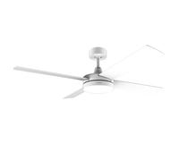 Cecotec Ventilateur de plafond avec télécommande, minuterie et lumière LED EnergySilence Aero 5200 White Line 60 W, moteur en cuivre, 52", 4 pales, 3 vitesses, fonction hivernale