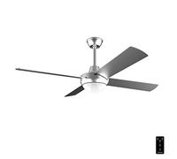 Cecotec Ventilateur de plafond avec télécommande, minuterie et lumière LED EnergySilence Aero 570, 60 W, 132 cm de diamètre, 4 pales, 3 vitesses, fonction hiver, design en acier