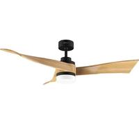 Cecotec Ventilateur de plafond de avec lumière EnergySilence Aero 5285 LightWood. 40W, diamètre 52", moteur DC, télécommande, lumière LED de 18W, minuterie programmable, mode hiver-été