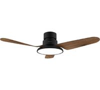 Cecotec Ventilateur de plafond de EnergySilence Aero 5200 Light DarkWood Moteur DC de 30W, 43", lumière LED de 24W, 3 diaphragmes, 3 pales, minuterie programmable, mode hiver/été, 6 vitesses