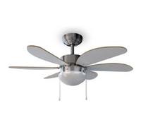 Cecotec Ventilateur de plafond EnergySilence Aero 350 50W Ø81cm 6 pales 3 vit. Lumière Blanc/Bois