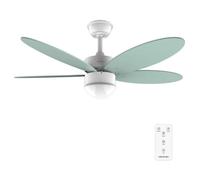 Cecotec Ventilateur de Plafond Energysilence Aero 4260 Mint, 40 W, Moteur DC, Diamètre 42”, 5 Lames Réversibles, Lumière LED