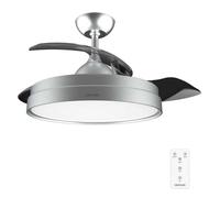 Cecotec Ventilateur de plafond EnergySilence Aero 4280 Invisible Steel – Lampe, Gris acier