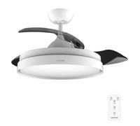 Cecotec Ventilateur de plafond EnergySilence Aero 4280 – pales rétractables, lampe, blanc