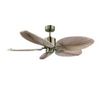 Cecotec Ventilateur de Plafond EnergySilence Aero 5200 Natural Palm, Moteur DC 42W, Diamètre 127 cm, Télécommande, Minuteur, 6 Vitesses, Été et Hiver, Rotation des Pales, Silencieux