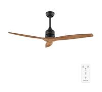 Cecotec Ventilateur de Plafond EnergySilence Aero 5270 DarkWood, Moteur DC 40W, Diamètre 132 cm, 3 Pales, Télécommande