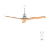 Cecotec Ventilateur de Plafond EnergySilence Aero 5270 LightWood, 40W, Moteur DC, Diamètre 132 cm, Télécommande, Minuteur