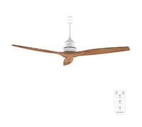 Cecotec Ventilateur de Plafond EnergySilence Aero 5270 White&BlackWood, Moteur DC 40W, Diamètre 132 cm, Télécommande, Minuteur, 6 Vitesses, Été et Hiver, Hauteur Ajustable 15 ou 25 cm, Silencieux