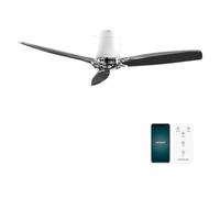 Cecotec Ventilateur de Plafond EnergySilence Aero 5285 WhiteTransparent Connected, Moteur DC 40W, Diamètre 132 cm, Basse Consommation, Wifi, Télécommande, Extérieur, Minuteur, Été et Hiver, Silencieux