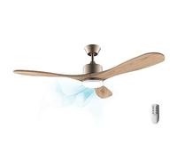 Cecotec Ventilateur de plafond EnergySilence Aero 5290 Golden – 35 W 52" Moteur DC Lampe LED