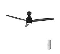 Cecotec Ventilateur de plafond avec Energysilence Aero 5350 Black Design. 30W, diamètre 52 ?avec 3 lames, moteur DC, lumière LED, télécommande, minuterie et mode d'hiver-été