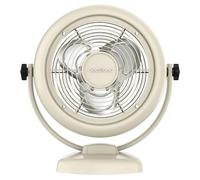 Cecotec Ventilateur de Table EnergySilence 800 RetroDesk Beige, 20W Puissance, Diamètre 20 cm (8"), Inclinaison Réglable, 3 Pales Aérodynamiques, 2 Vitesses, Robuste et Base Stable, Utilisation Facile