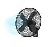 Cecotec Ventilateur Mural avec Télécommande EnergySilence 4500 Power Wall Control Black, 50W, Diamètre 45cm, 4 Pales Aérodynamiques, Écran LED, 3 Vitesses, Minuterie 8h, Oscillation Automatique