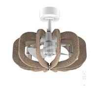 Cecotec Ventilateur Plafond avec Lumière et 3 Pales Rétractables EnergySilence Aero 100 EcoGreen. 10W, Moteur DC, Diamètre 20" (50,8cm), 3 Pales, Télécommande, 3 Vitesses, Minuterie, Matériau Recyclé