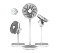 Cecotec Ventilateur portable à batterie EnergySilence 2600 Sunflower, 3 en 1, 22 W, moteur BLDC, 13" de diamètre, batterie 2600 mAh, affichage LED, télécommande, contrôle tactile, oscillation